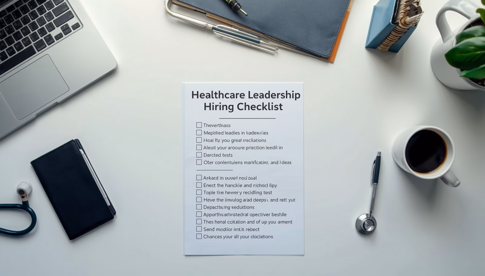 Healthcare leadership hiring checklist Healthcare leadership hiring checklist