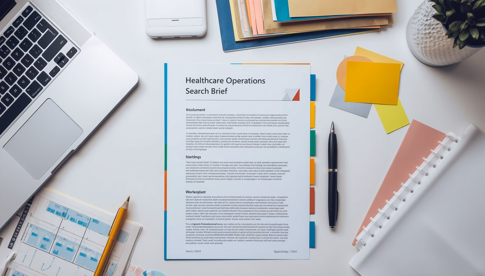 Healthcare operations search brief